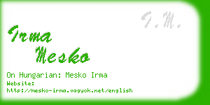 irma mesko business card